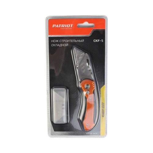Нож строительный PATRIOT, CKF-5 с трапециевидным лезвием, складной, 5 лезвий в комплекте купить в Москве с доставкой по всей России | ProtosMarket.ru