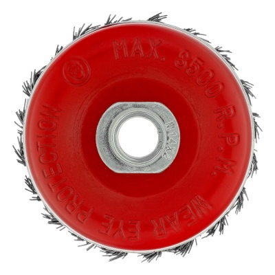 Щетка для УШМ Heavy Duty, 80 мм, М14, "чашка", крученая проволока 0.5 мм Matrix купить в Москве с доставкой по всей России | ProtosMarket.ru