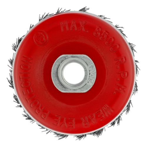 Щетка для УШМ Heavy Duty, 80 мм, М14, "чашка", крученая проволока 0.5 мм Matrix купить в Москве с доставкой по всей России | ProtosMarket.ru