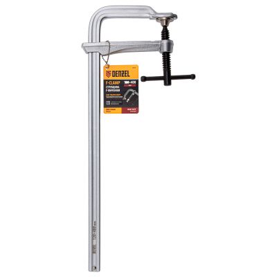 Струбцина F-образная, 120x400мм, кованая Denzel купить в Москве с доставкой по всей России | ProtosMarket.ru