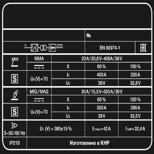 Сварочный полуавтомат UNO MIG 500 DOUBLE PULSE (Источник питания+МП+Тележка+БЖО - 2 упак.) купить в Москве с доставкой по всей России | ProtosMarket.ru