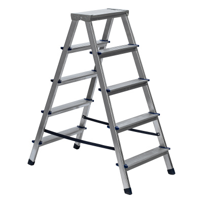 Стремянка двусторонняя 5 ступеней, алюминиевая, Сибртех купить в Москве с доставкой по всей России | ProtosMarket.ru