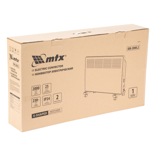 Конвектор электрический КМ-2000.2, 230 В, 2000 Вт, X-образный нагреватель, колеса, термостат MTX купить в Москве с доставкой по всей России | ProtosMarket.ru