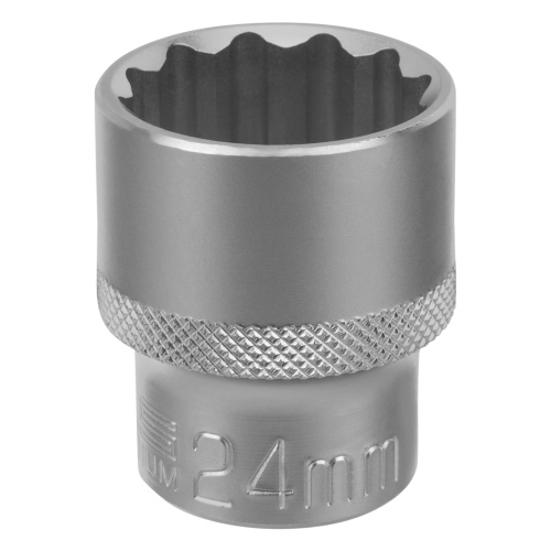 Головка торцевая, 24 мм, двенадцатигранная, CrV, под квадрат 1/2, хромированная Stels купить в Москве с доставкой по всей России | ProtosMarket.ru