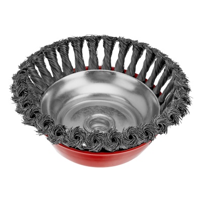 Щетка для УШМ, 150 мм, М14, "чашка", крученая проволока 0.5 мм Matrix купить в Москве с доставкой по всей России | ProtosMarket.ru