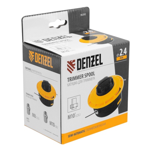 Катушка триммер. полуавтомат. легкая заправка гайка М10 М10 М8, лев.,шаг 1,0 1,25мм// Denzel купить в Москве с доставкой по всей России | ProtosMarket.ru