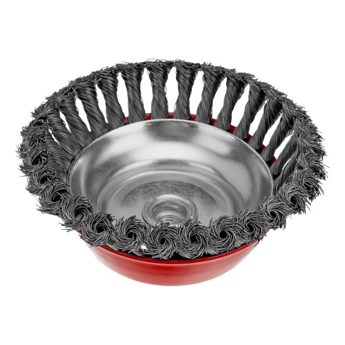 Щетка для УШМ, 150 мм, М14, "чашка", крученая проволока 0.5 мм Matrix купить в Москве с доставкой по всей России | ProtosMarket.ru