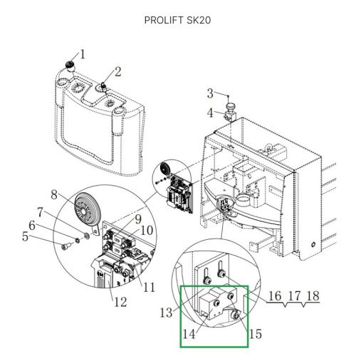 Датчик холла для штабелеров SDR/SDK1533/2036, для тележек SK20 купить в Москве с доставкой по всей России | ProtosMarket.ru