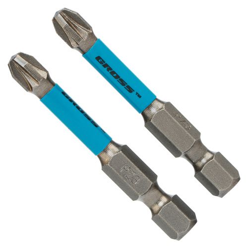 Бита торсионная PZ3 x 50 мм, для ударных шуруповертов, 2 шт. Gross купить в Москве с доставкой по всей России | ProtosMarket.ru