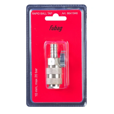 FUBAG Разъемное соединение рапид (муфта), елочка 10мм с обжимным кольцом 15х18мм, блистер 1 шт
