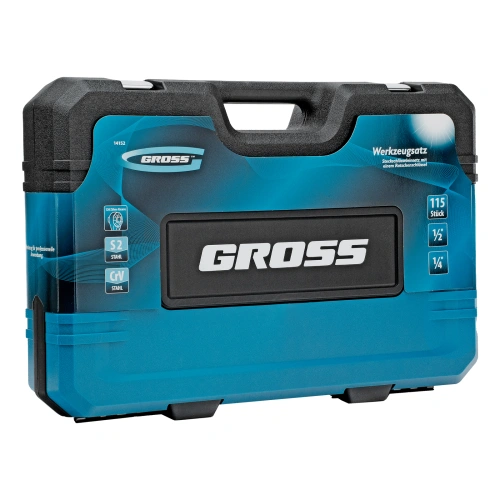 Набор инструментов, 1/4", 1/2", CrV, 120 зубьев, 115 предметов Gross купить в Москве с доставкой по всей России | ProtosMarket.ru