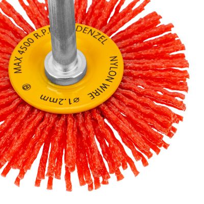 Щетка для дрели, 65 мм, Плоская, со шпилькой, нейлоновая щетина Denzel купить в Москве с доставкой по всей России | ProtosMarket.ru
