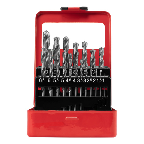 Набор сверл по металлу, 1-10 мм (через 0.5 мм) HSS 19 шт, металлическая коробка, цилиндрический хвостовик Matrix купить в Москве с доставкой по всей России | ProtosMarket.ru