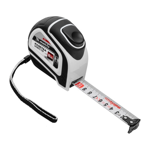 Рулетка Autostop,8 м х 25 мм,двухкомпонентный корпус,автоматическая фиксация,Pro Matrix купить в Москве с доставкой по всей России | ProtosMarket.ru