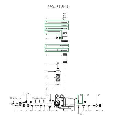 Ремкомплект гидроцилиндра для тележек SK15/SD15L купить в Москве с доставкой по всей России | ProtosMarket.ru