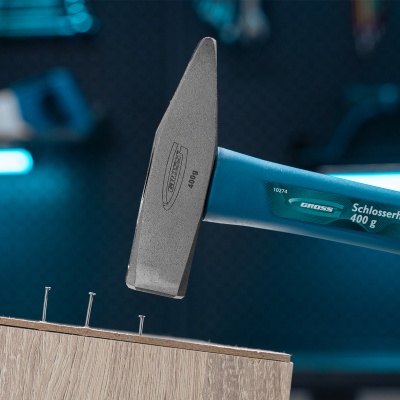 Молоток слесарный, 400 г, квадратный боек, фибергласовая обрезиненная рукоятка Gross купить в Москве с доставкой по всей России | ProtosMarket.ru