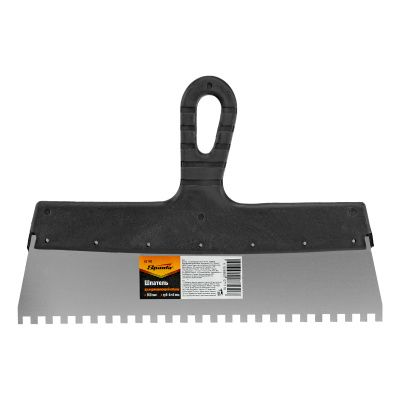 Шпатель из нержавеющей стали, 300 мм, зуб 6 х 6 мм, пластмассовая ручка Sparta купить в Москве с доставкой по всей России | ProtosMarket.ru