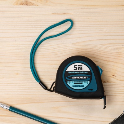 Рулетка "Ergonomisch",5 м x 25 мм,магнитный обрезиненный зацеп Gross купить в Москве с доставкой по всей России | ProtosMarket.ru