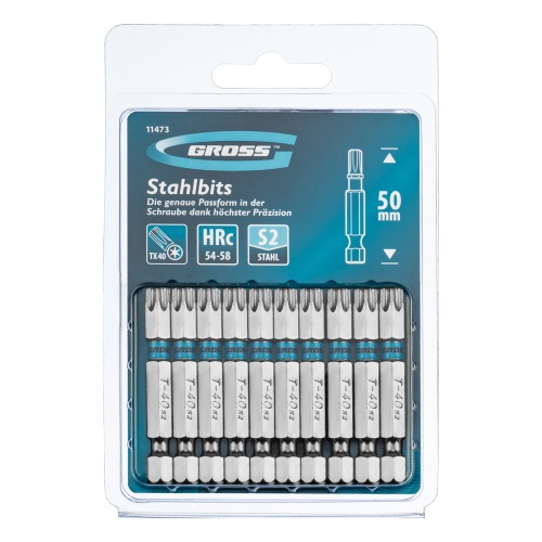 Бита Torx 40 х 50, сталь S2, 10 шт. Gross купить в Москве с доставкой по всей России | ProtosMarket.ru