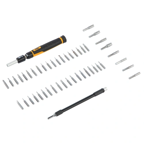 Отвертка с набором бит и торцевых головок для точных работ, гибкий привод, 48 шт, CrMo Denzel купить в Москве с доставкой по всей России | ProtosMarket.ru
