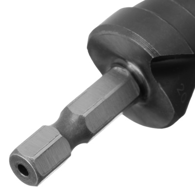 Сверло ступенчатое 4-6-8-10-12-14-16-18-20 мм, Р6М5, 6-гр. хвостовик Denzel купить в Москве с доставкой по всей России | ProtosMarket.ru