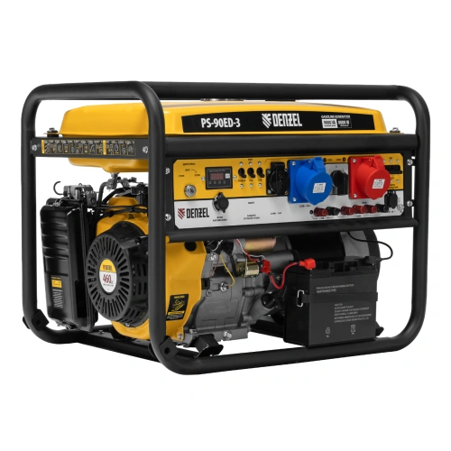 Генератор бензиновый PS 90 ED-3, 9.0 кВт, переключение режима 230 В/400 В, 25 л, электростартер Denzel купить в Москве с доставкой по всей России | ProtosMarket.ru
