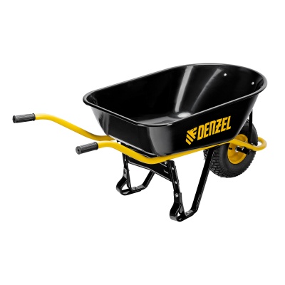 Тачка строительная, усиленная, объем 130 л, 230 кг, колесо 15х6.00-6 Denzel купить в Москве с доставкой по всей России | ProtosMarket.ru