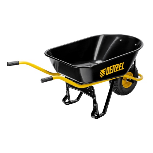 Тачка строительная, усиленная, объем 130 л, 230 кг, колесо 15х6.00-6 Denzel купить в Москве с доставкой по всей России | ProtosMarket.ru