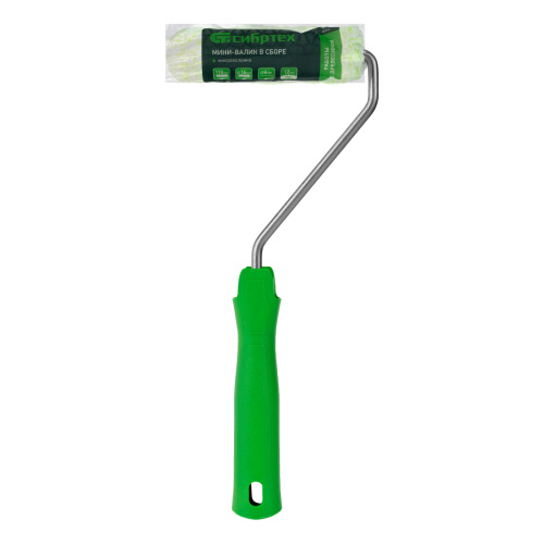 Мини-валик в сборе "Работы с древесиной", 110 мм, ворс 12 мм, D 16 мм, D ручки 6 мм, микроволокно Сибртех купить в Москве с доставкой по всей России | ProtosMarket.ru