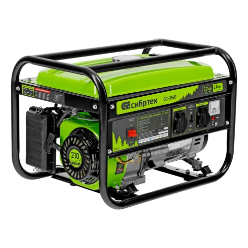 Генератор бензиновый БС-3500, 3.2 кВт, 230В, четырехтактный, 15 л, ручной стартер Сибртех купить в Москве с доставкой по всей России | ProtosMarket.ru