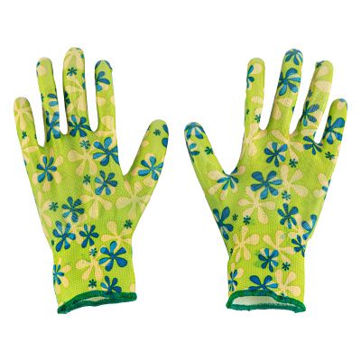 Перчатки садовые из полиэстера с нитрильным обливом, зеленые, L Palisad купить в Москве с доставкой по всей России | ProtosMarket.ru