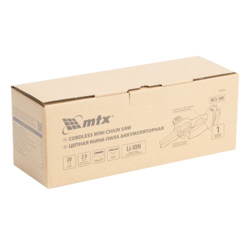 Цепная мини-пила аккумуляторная, MCS-100, шина 100 мм, Li-Ion, 20 В MTX купить в Москве с доставкой по всей России | ProtosMarket.ru