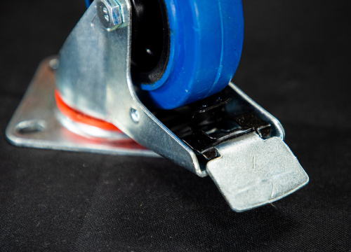 Колесо поворотное резина SRCLb 42 100 мм с тормозом (F) купить в Москве с доставкой по всей России | ProtosMarket.ru