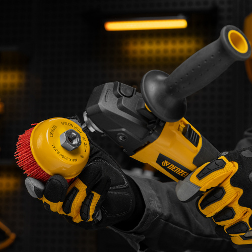 Щетка для УШМ, 100 мм, Чашка, нейлоновая щетина, М14 Denzel купить в Москве с доставкой по всей России | ProtosMarket.ru