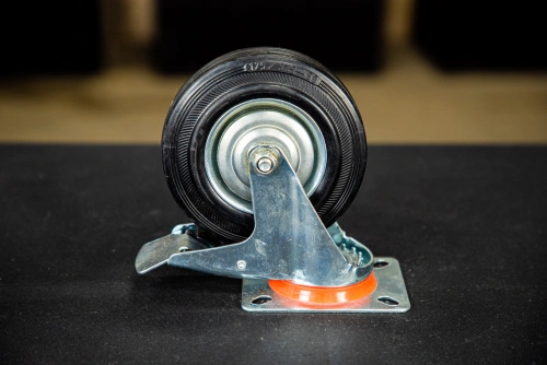 Колесо поворотное резина SRCLb 55 125 мм с тормозом (N) купить в Москве с доставкой по всей России | ProtosMarket.ru