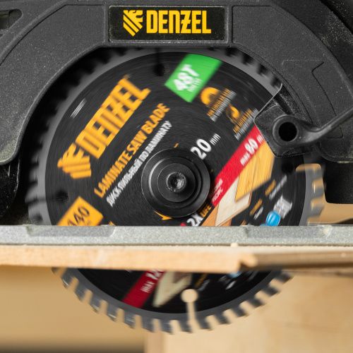 Пильный диск по ламинату ф140 х 20 мм, 48 зубьев Denzel купить в Москве с доставкой по всей России | ProtosMarket.ru