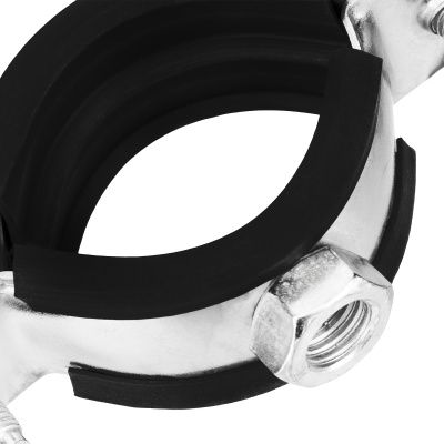 Хомут сантехнический для труб 32-36 (1") с резиновым уплотнением, шпилькой и дюбелем, 1 шт, Сибртех купить в Москве с доставкой по всей России | ProtosMarket.ru