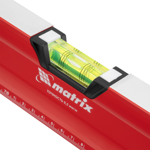 Уровень алюминиевый, магнит, фрезерованный, 3 глазка (1 зеркальный) двухкомпонентные рукоятки, 1500 мм Matrix купить в Москве с доставкой по всей России | ProtosMarket.ru