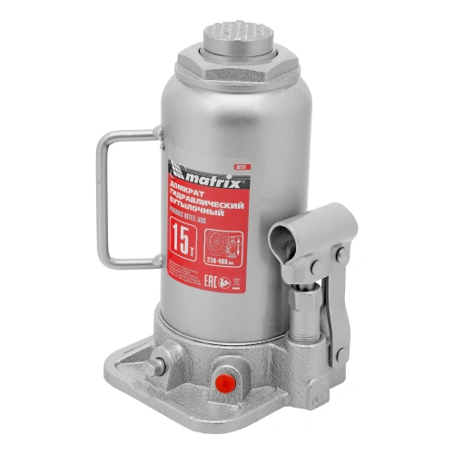 Домкрат гидравлический бутылочный, 15 т, высота подъема 230-460 мм Matrix купить в Москве с доставкой по всей России | ProtosMarket.ru