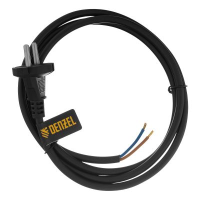 Шнур сетевой Energy Series, ПВС, 1,5 м, 2 x 1,5 мм, с неразборной вилкой, черный, Denzel купить в Москве с доставкой по всей России | ProtosMarket.ru