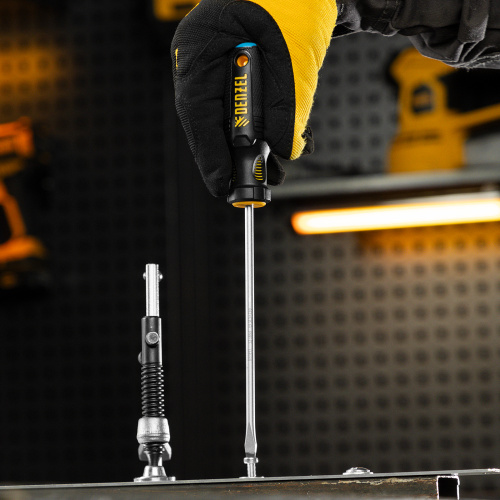 Отвертка, SL5x150 мм, S2, 3к рукоятка Denzel купить в Москве с доставкой по всей России | ProtosMarket.ru