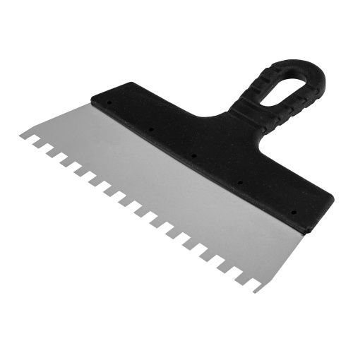 Шпатель из нержавеющей стали, 250 мм, зуб 8 х 8 мм, пластмассовая ручка Sparta купить в Москве с доставкой по всей России | ProtosMarket.ru