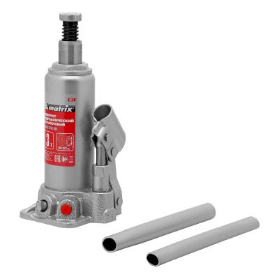 Домкрат гидравлический бутылочный, 3 т, высота подъема 194-372 мм Matrix купить в Москве с доставкой по всей России | ProtosMarket.ru