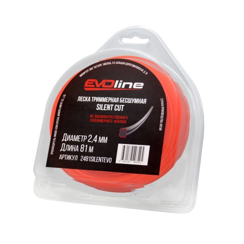 Леска (корд) триммерная EVOline SILENT CUT (2.4 мм, 81 метр) купить в Москве с доставкой по всей России | ProtosMarket.ru