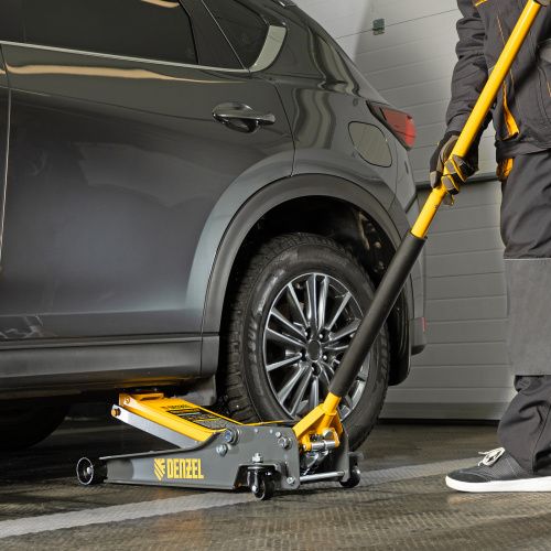 Домкрат гидравлический подкатной, 3 т, 85-610 мм, быстрый подъем, низ. подхват, проф, SUV Denzel купить в Москве с доставкой по всей России | ProtosMarket.ru