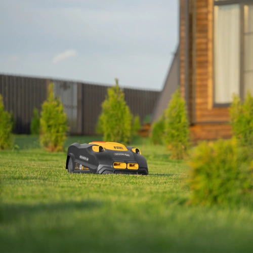 Робот-газонокосилка Grass Master 1000  1000м², 3Ач, 28V, LCD дисплей, Wi-Fi Denzel купить в Москве с доставкой по всей России | ProtosMarket.ru