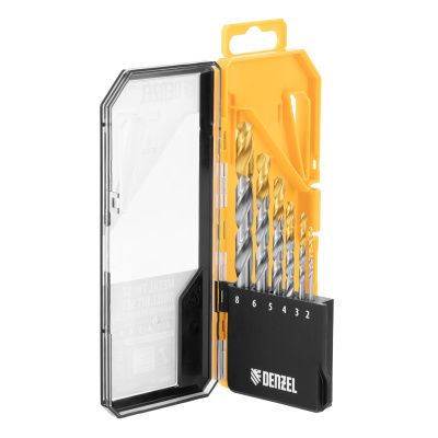 Набор сверл по металлу, 2-8мм, Р6М5-TiN, Golden Tip, 6 шт Denzel купить в Москве с доставкой по всей России | ProtosMarket.ru