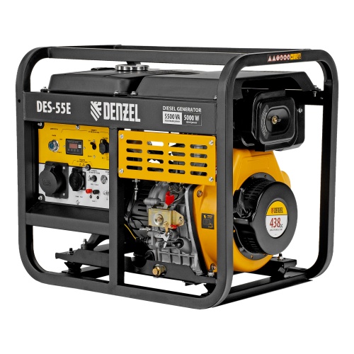 Генератор дизельный DES-55E, 5,5 кВт, 230 В, 11 л, электростартер Denzel купить в Москве с доставкой по всей России | ProtosMarket.ru