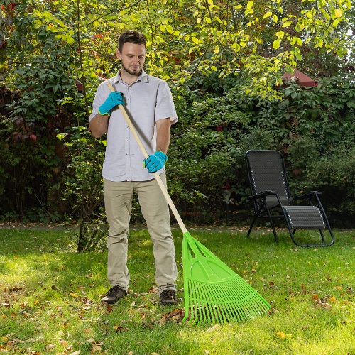 Грабли веерные пластиковые, 620 мм, 27 плоских зубьев, без черенка, Россия, Palisad купить в Москве с доставкой по всей России | ProtosMarket.ru