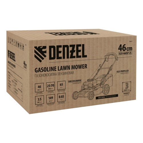 Газонокосилка бензиновая GLR-460SP-ZS, 149 см3, ширина 46 см, привод, травосборник 65 л Denzel купить в Москве с доставкой по всей России | ProtosMarket.ru